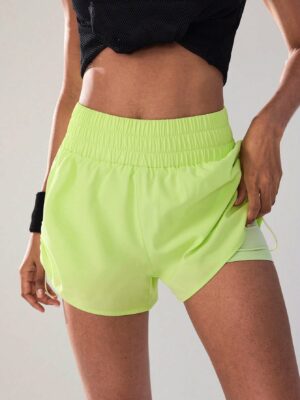 Women’s Solid Color Simple Everyday Sports Shorts