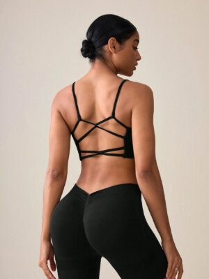 Summer Sexy Solid Color Backless Sports Tank Top
