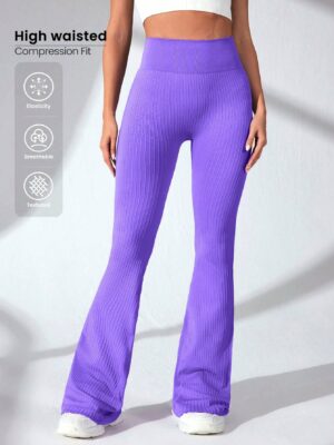 Women’s Solid Color Simple Daily Matching Flared Pants