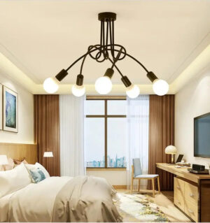 Retro Ceiling Light Wrought Iron LED Chandelier Cheap Bedroom Light Fixtures Living Room Home Lighting Decoration