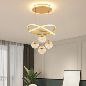 Modern Simple Corridor Apartment Counter Creative Droplight Restaurant Staircase Lamp Living Room LED Lamp Light Chandelier