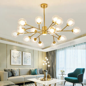 Modern Bubble Double Glass Lampshade Chandelier Lights Luxury Indoor Centerpieces Large Home Lights Pendant Ceiling