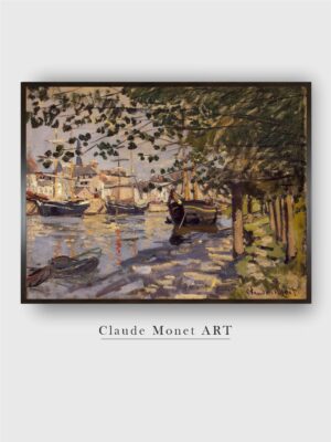 “Green  Purple Seine At Rouen Canvas Painting Wall Art”