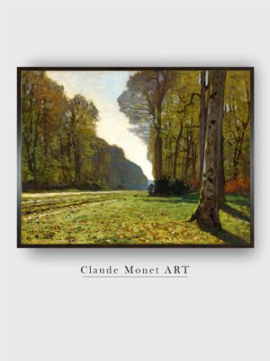 “Green  Blue The Road To Bas Breau Fontainebleau Printed Wall Painting”