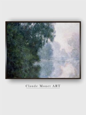“Green  White Effect Of Mist Canvas Painting Wall Art”