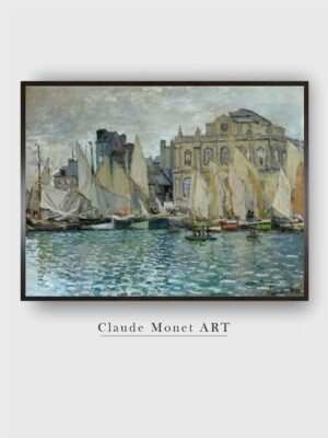 “Blue  Beige View of Le Havre Painting Wall Art”