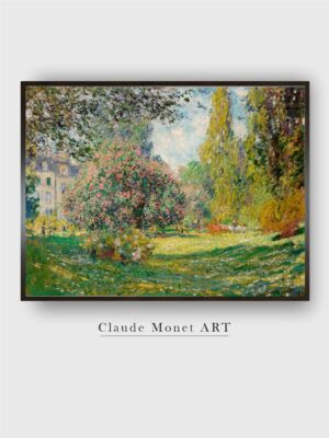 “Green  Blue The Parc Monceau Wooden Painting Wall Art”