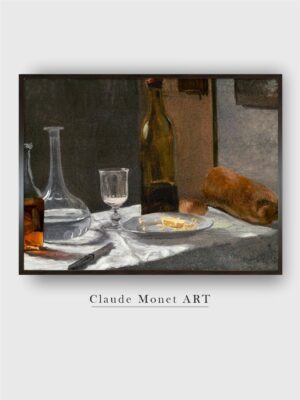 “White & Brown Still Life With Bottles Painted Framed Wall Art”