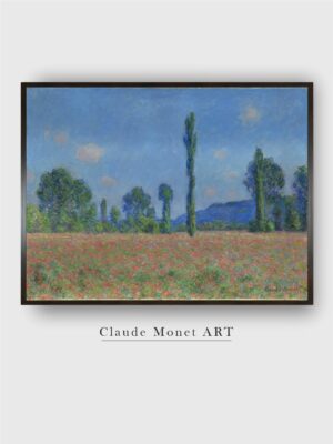 “Blue  Black Floral and Botanical Wooden Painting Framed Wall Art”