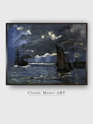 “Blue  Black Painting Wooden Framed Wall Art”