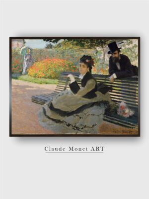 “Brown & Green Camille Monet Painted Framed Wall Art”
