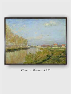 “Green  Blue The Seine At Argenteuil Canvas Painting Wall Art”