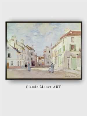 “Off-White  Brown Rue De La Chaussee Painting Framed Wall Art”