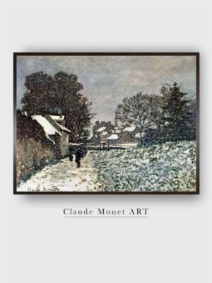 “White  Green Snow At Argenteuil Canvas Painting  Wall Art