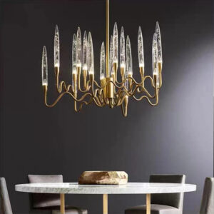 VEKO modern chandelier luxury for home lamp bar retro decoration glass crystal candle design