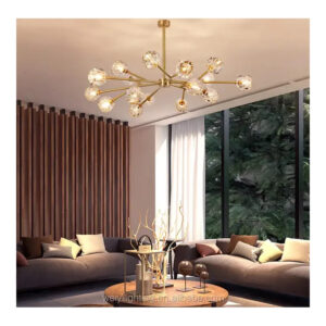 Modern gold decorative Nordic luxury ceiling lighting glass chandeliers for living rooms