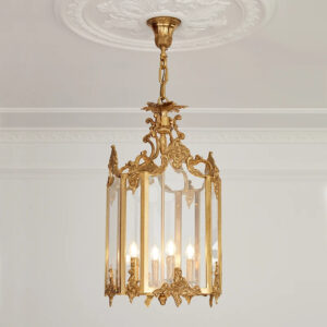 Modern European High Quality Hotel Villa Brass Cage Ceiling Lights Decorative Hanging Lamp Chandelier