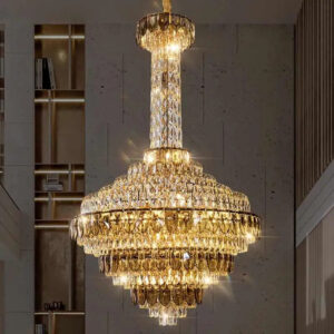 New Creative Luxury Crystal Chandelier Lighting Modern Chandelier With Crystal For Home Hotel Lobby High Ceilings