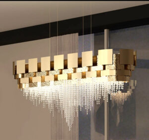 Golden fashion metal cristal chandelier modern crystal pieces lights luxury interior chandelier for weddings hotel