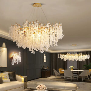 Factory price Modern Luxury Tree Branch  Water Ripple Glass Living Room Foyer Kitchen Island Lighting Ceiling Chandelier Light