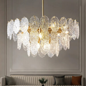 New Iron French light luxury modern simple Italian living room dining room lamp postmodern bedroom crystal glass chandelier
